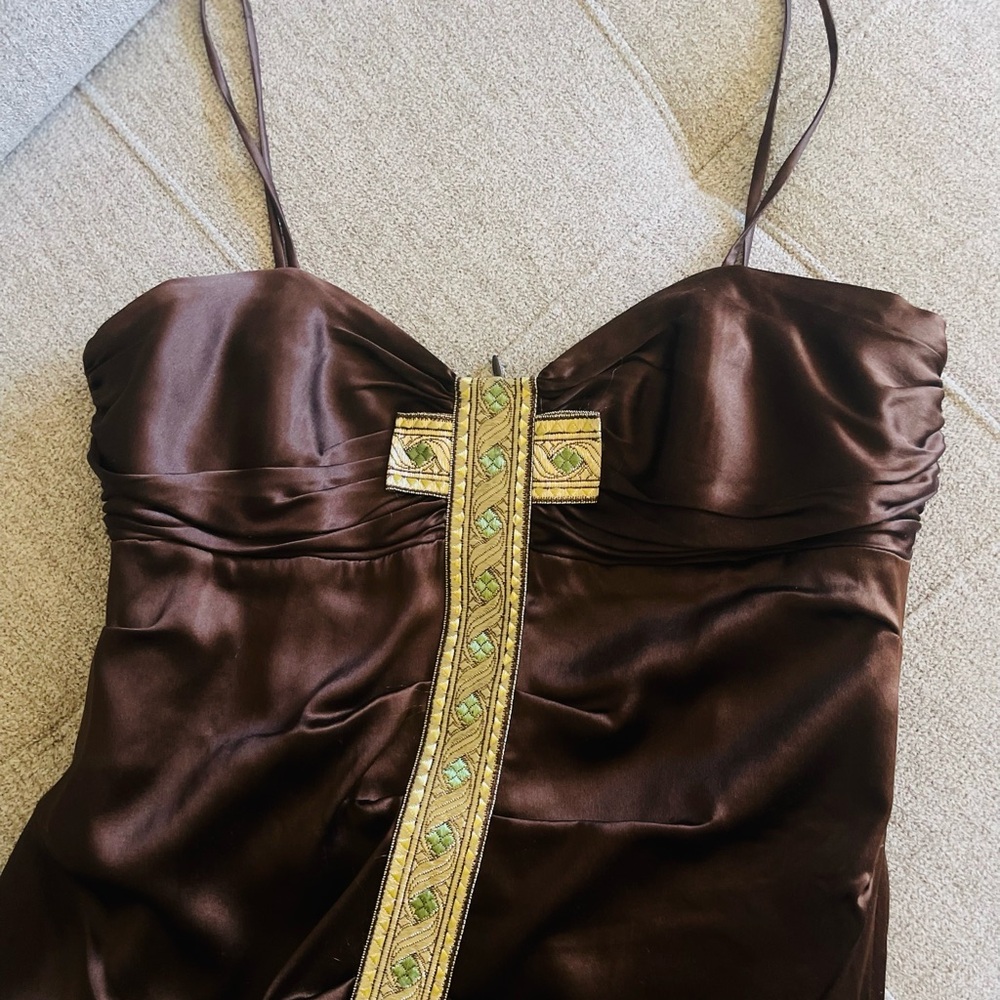 Nicole Miller Silk Party Dress Size 10 Stretch